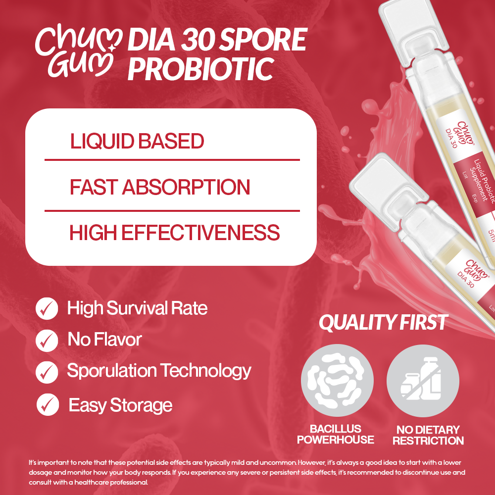 Chumgum DIA30 Liquid Probiotic Supplement | Dietary Supplement for Digestion Immunity
