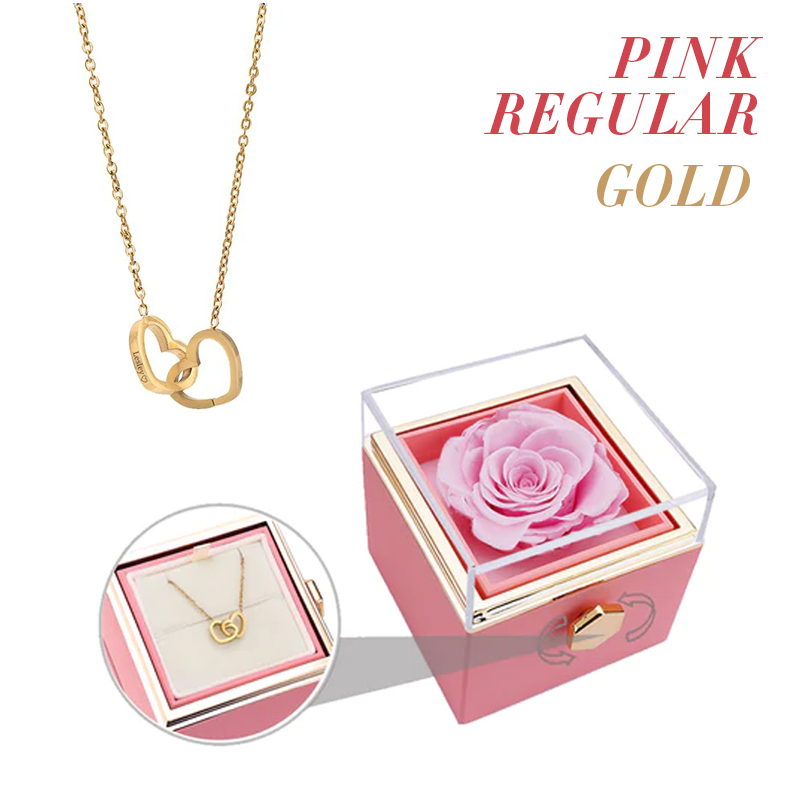 Catherine Eternal Rose Love Languages Heart Pendant Gift Box for Her on Birthday, Christmas, Mother's Day, Valentine's Day