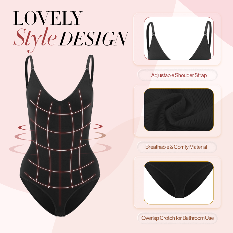 Olivia Tummy Control Seamless Sculpting Snatched Bodysuit Thong Shapewear for Women