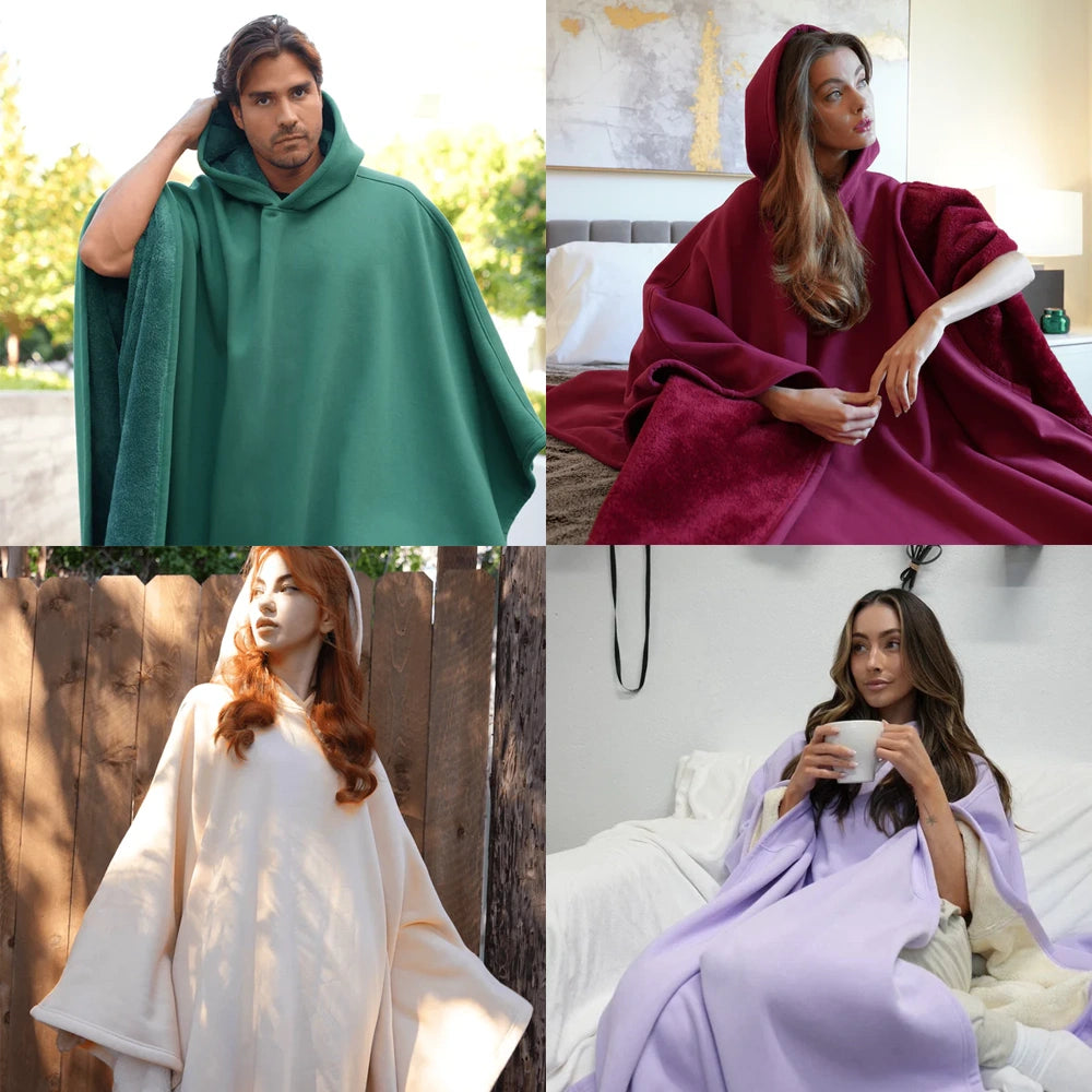 CozyShield Blanket Hoodie - Gentle Warmth, Relaxation, and Modern Style