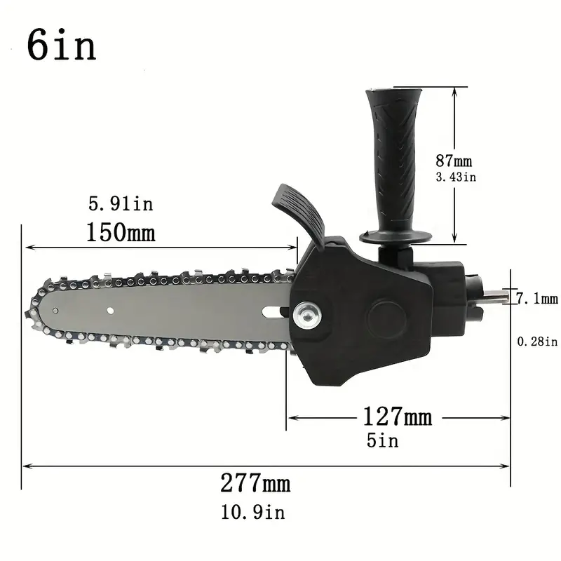 4" & 6" Mini Electric Drill Attachment Chainsaw For Woodworking Gardening