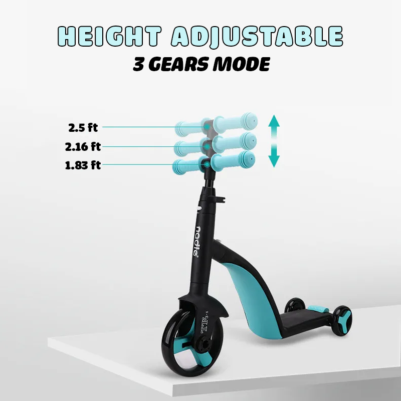 4 In 1 Kids Convertible Scooter/Tricycle/Balance Bike
