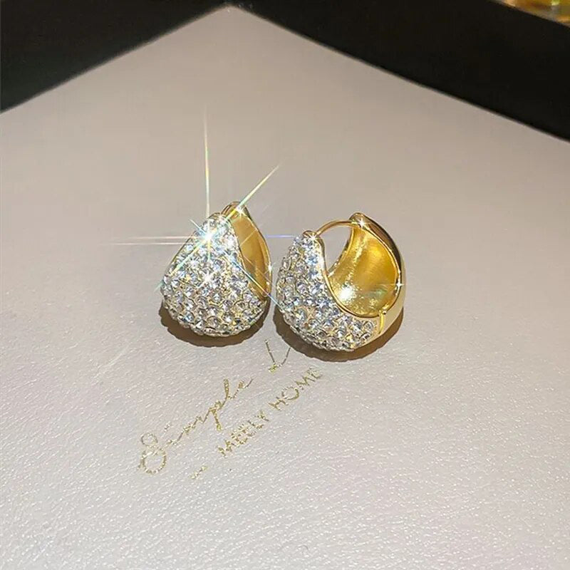 Luxury Diamond Waterdrop Hoop Earrings for Women 2023