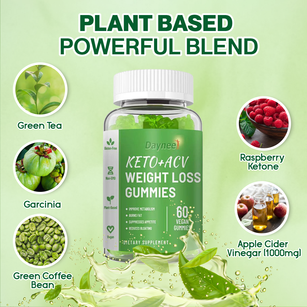 60 Vegan Weight Management & Overall Health Keto + ACV Gummies for Men & Women