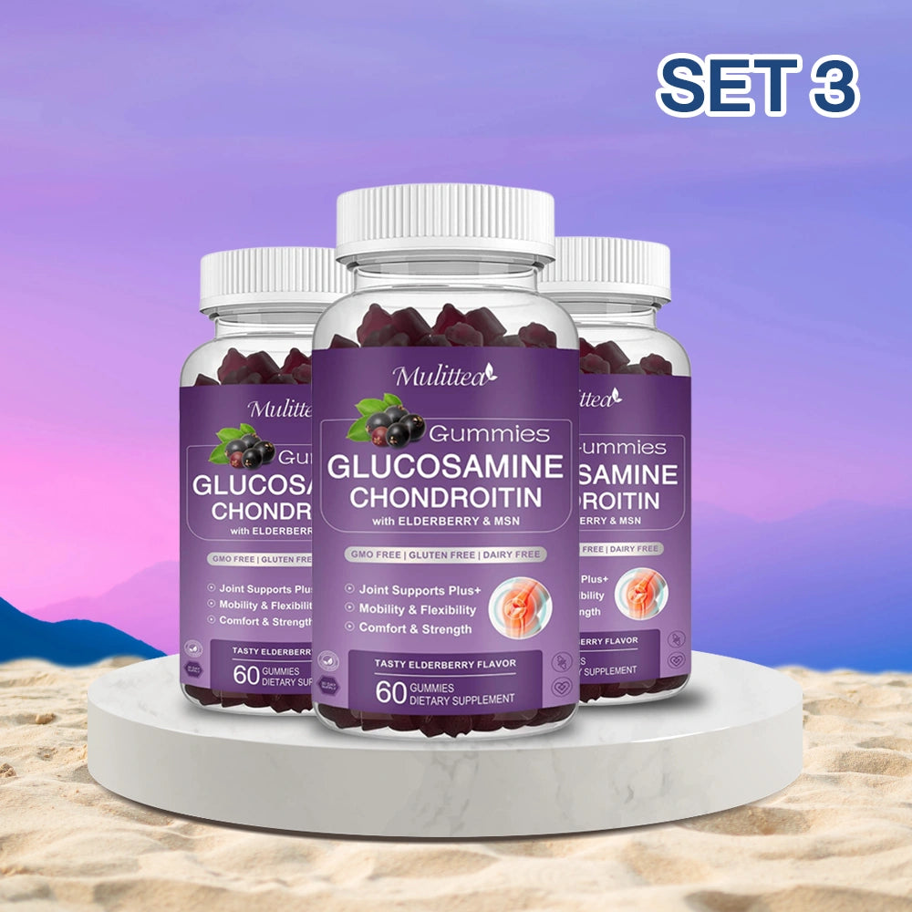 Glucosamine Chondroitin Gummies - Extra Strength Joint Support Supplement for Natural Joint, Antioxidant Immune Support