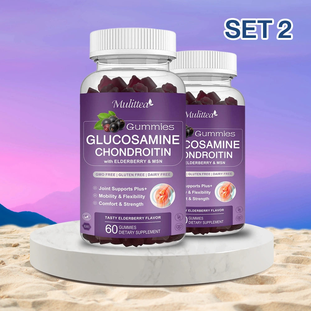 Glucosamine Chondroitin Gummies - Extra Strength Joint Support Supplement for Natural Joint, Antioxidant Immune Support