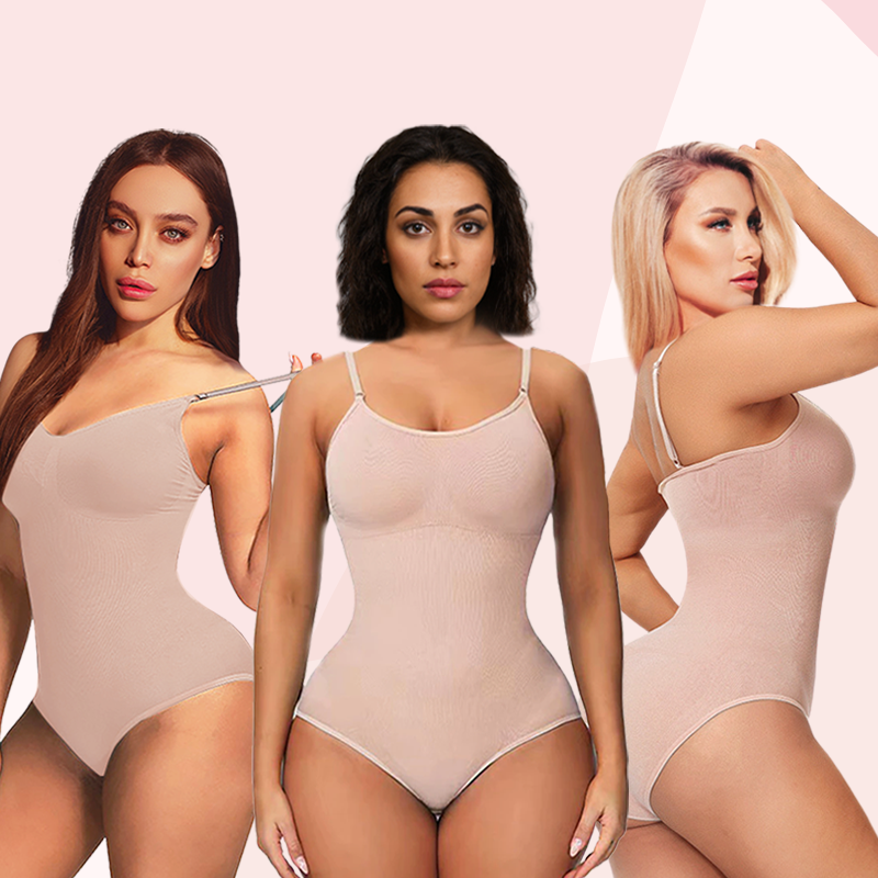 Olivia Tummy Control Seamless Sculpting Snatched Bodysuit Thong Shapewear for Women