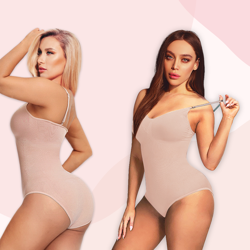 Olivia Tummy Control Seamless Sculpting Snatched Bodysuit Thong Shapewear for Women