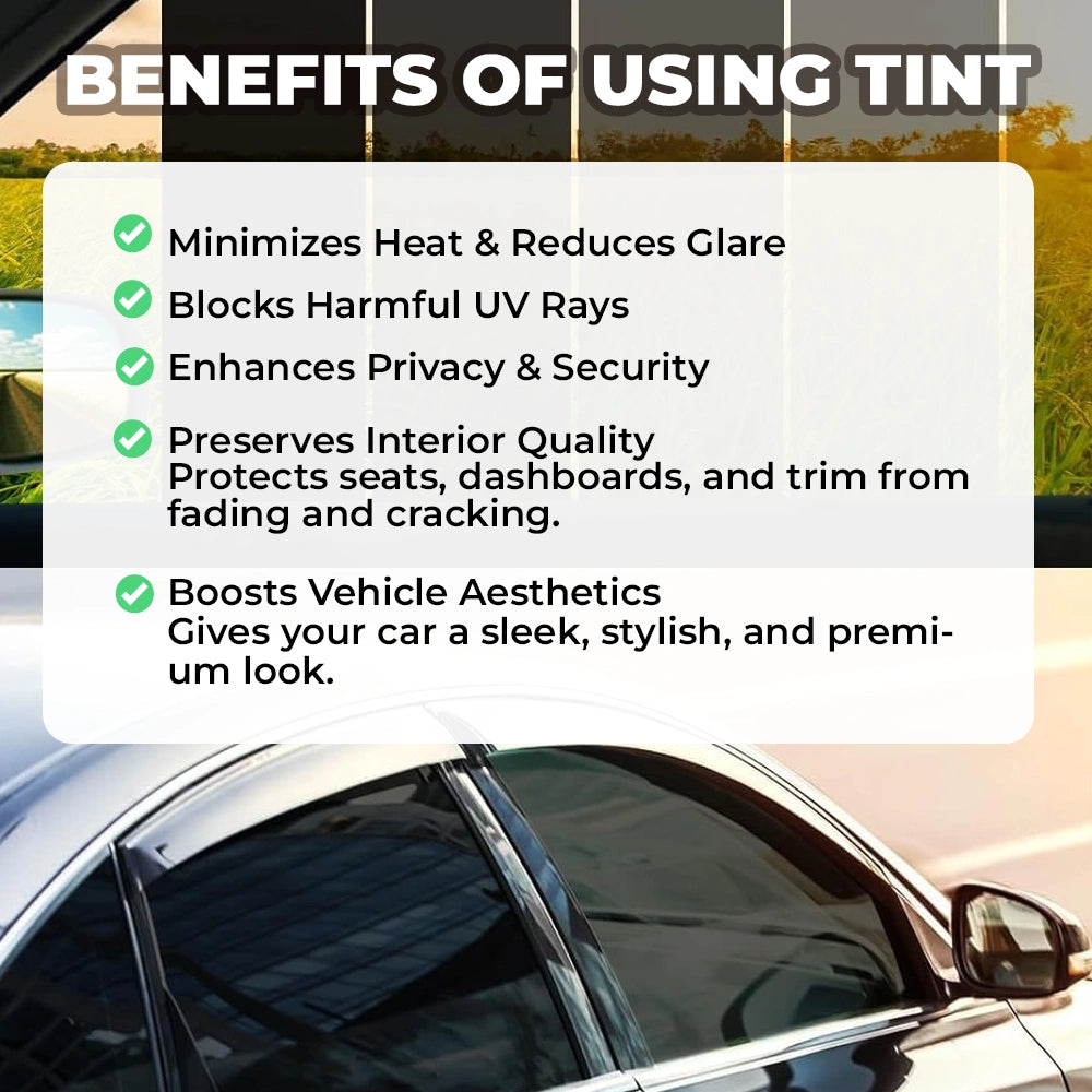 Universal Reduce Infrared Heat & Block UV by 99% Window Tint Film for Cars