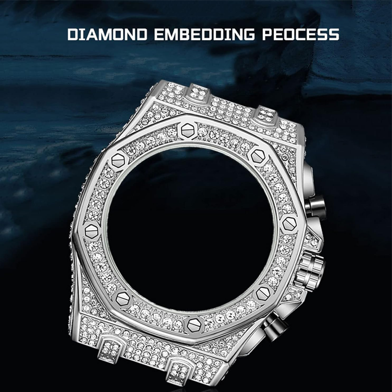 Sports 30M Waterproof Multi-Functional Unisex's Rhinestone Silicone Quartz Watch