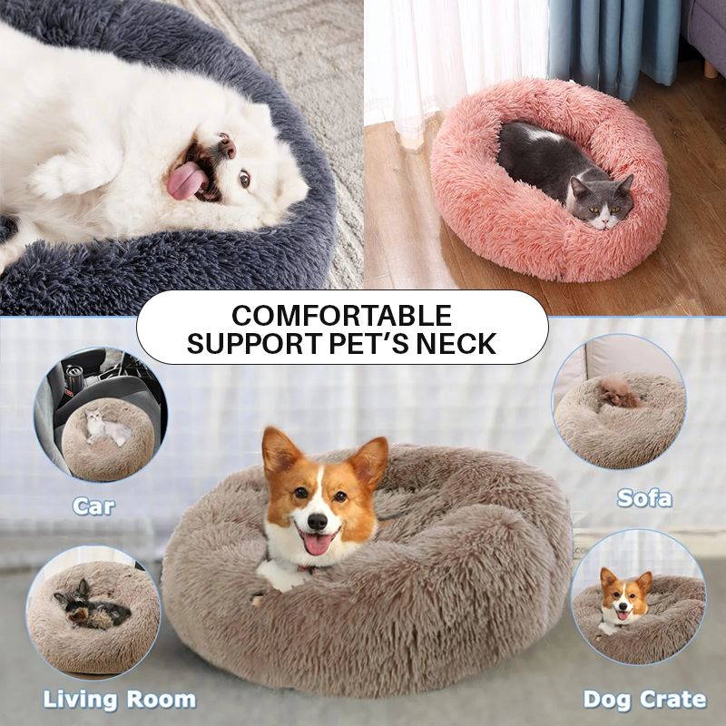 Waterproof, Non-Slip Bottom, Fluffy & Calming Cushion Bed for Pets