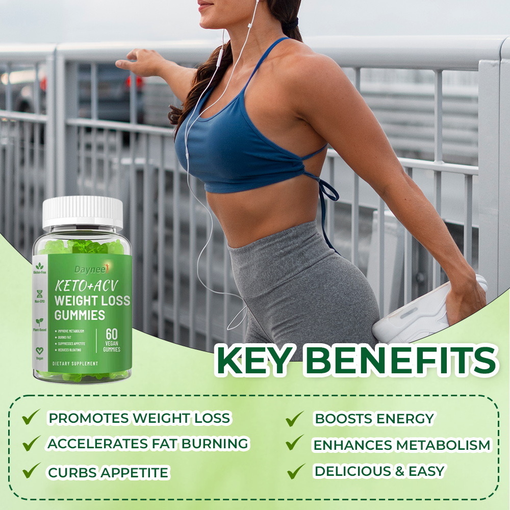60 Vegan Weight Management & Overall Health Keto + ACV Gummies for Men & Women