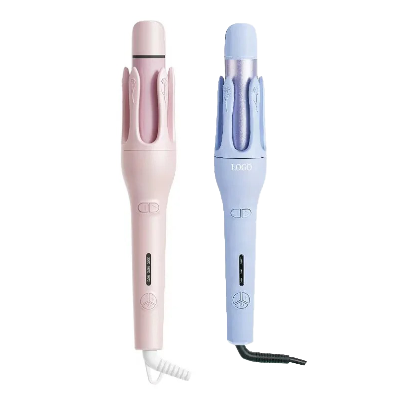 2-in-1 Automatic Hair Curler & Straightener 360° Rotating Wand for Medium & Long Hair Tangle-free Anti-Scald