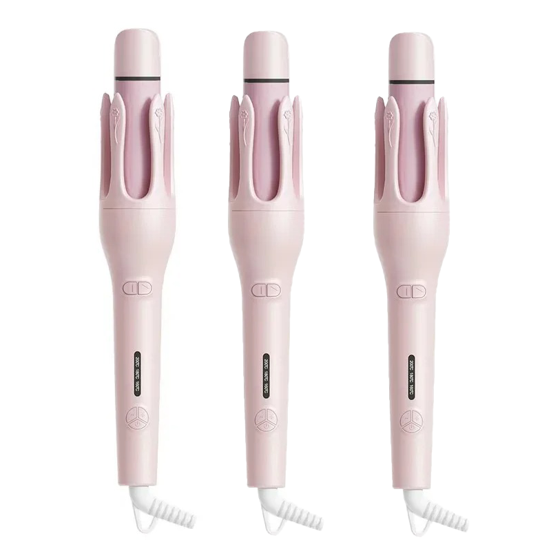 2-in-1 Automatic Hair Curler & Straightener 360° Rotating Wand for Medium & Long Hair Tangle-free Anti-Scald