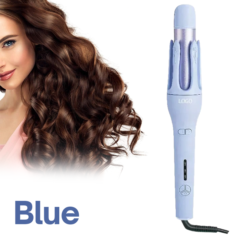 2-in-1 Automatic Hair Curler & Straightener 360° Rotating Wand for Medium & Long Hair Tangle-free Anti-Scald