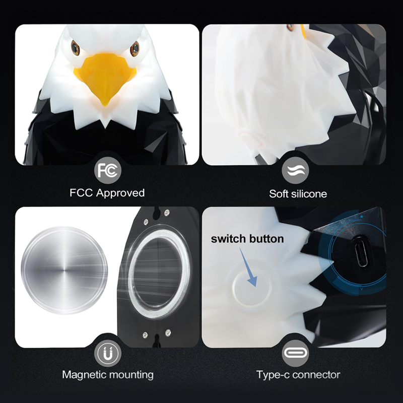 3D Spread Wings Bald Eagle Wall Lights - Artistic Wall Lights for Home Decor