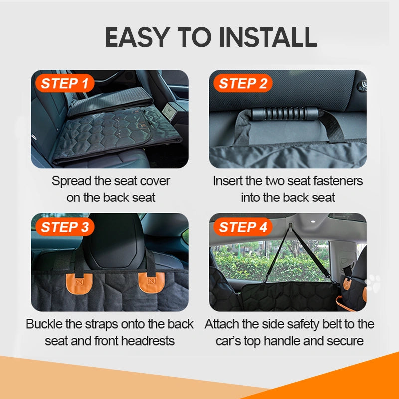 Dog Car Seat Protector – Waterproof Back Seat Expander