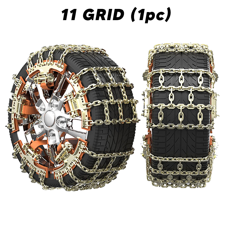 Snow Emergency Anti Slip Car Tire Chains with Thickened Steel for Truck SUV in Snow, Ice, Sand and Mud