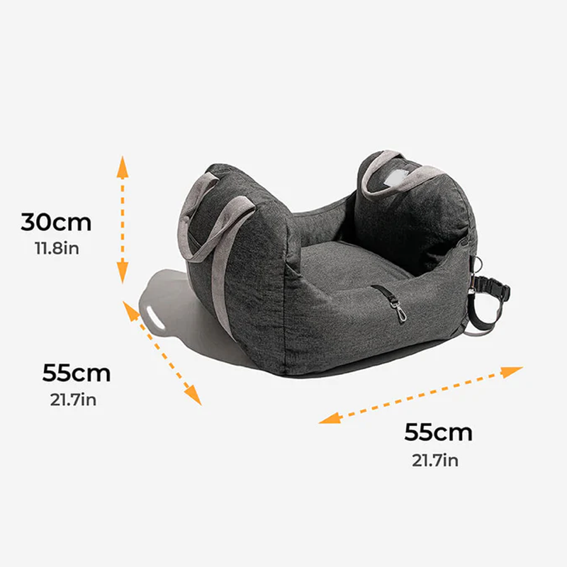 Premium & Safe, Fully Detachable and Washable Travel Car Seat Cover for Small, Medium, Large Pets