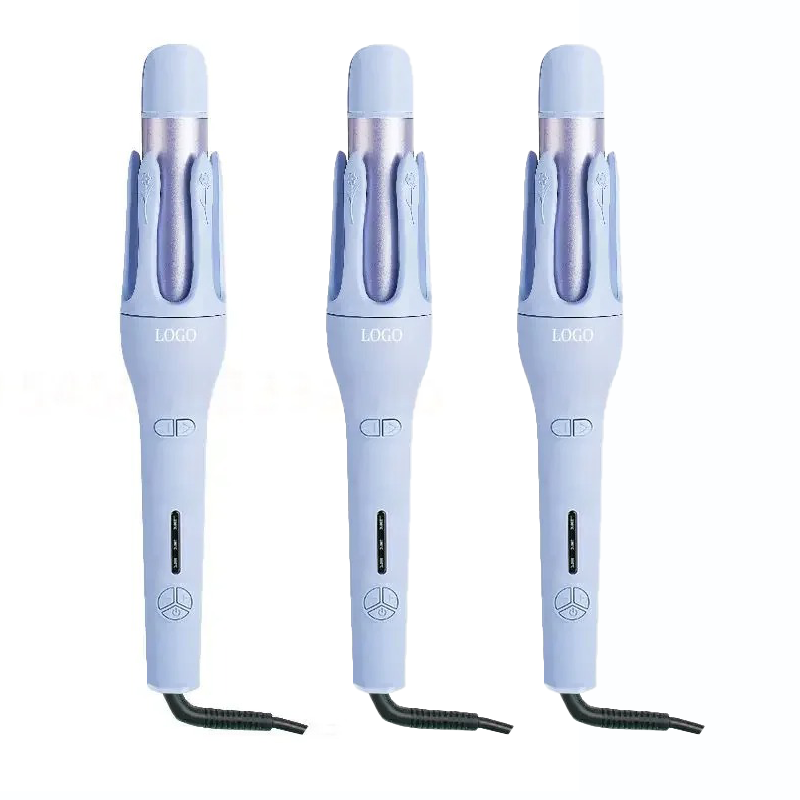 2-in-1 Automatic Hair Curler & Straightener 360° Rotating Wand for Medium & Long Hair Tangle-free Anti-Scald