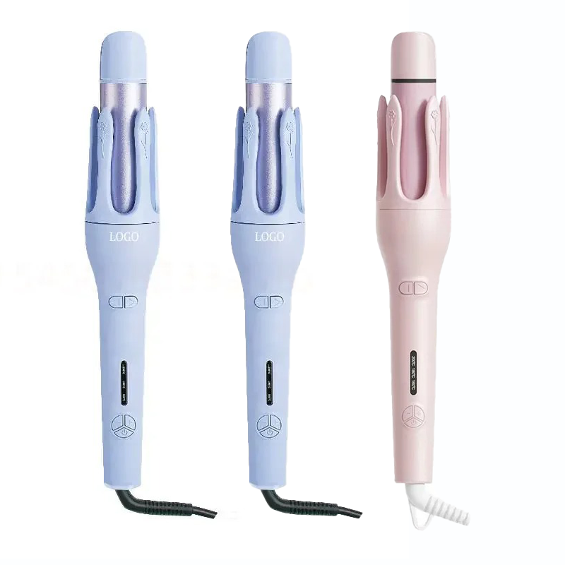 2-in-1 Automatic Hair Curler & Straightener 360° Rotating Wand for Medium & Long Hair Tangle-free Anti-Scald