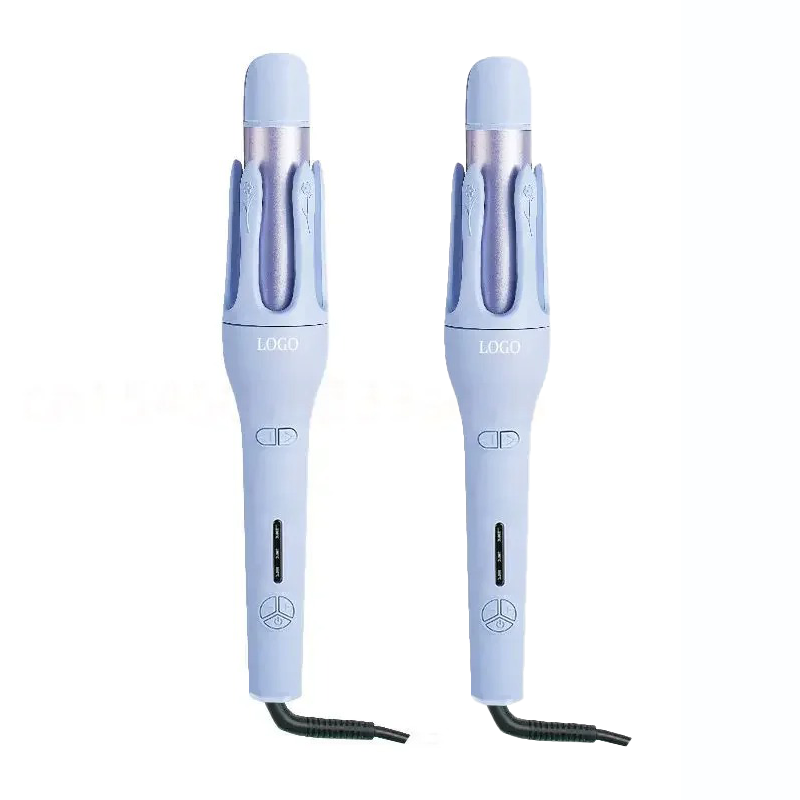 2-in-1 Automatic Hair Curler & Straightener 360° Rotating Wand for Medium & Long Hair Tangle-free Anti-Scald