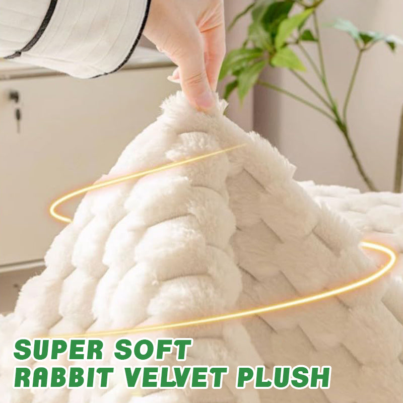2023 Winter Warm & Thickened Non-slip Rabbit Velvet Plush Sofa Cushion Cover