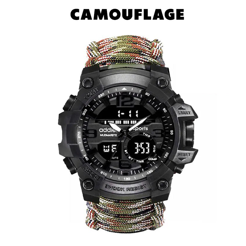 Men Military Sports Outdoor Survival Multi-functional Waterproof Watch