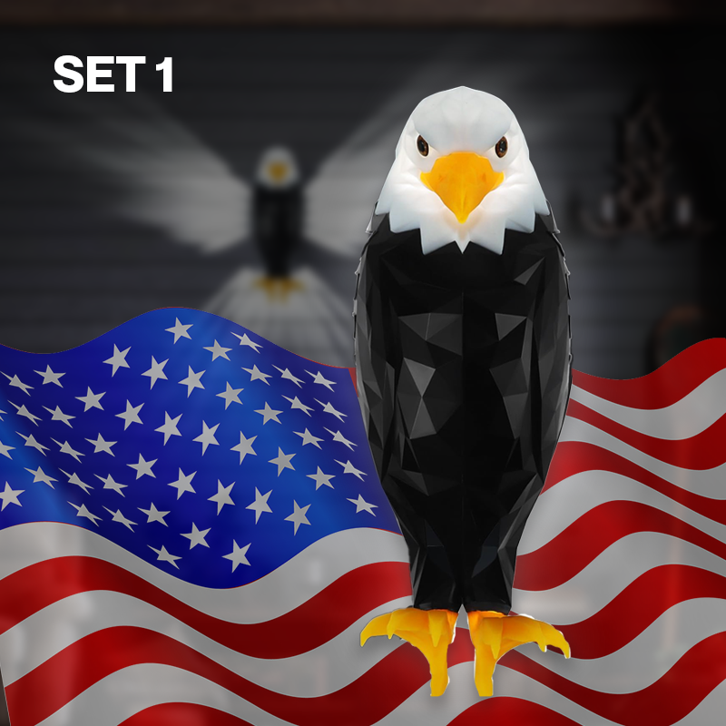 3D Spread Wings Bald Eagle Wall Lights - Artistic Wall Lights for Home Decor