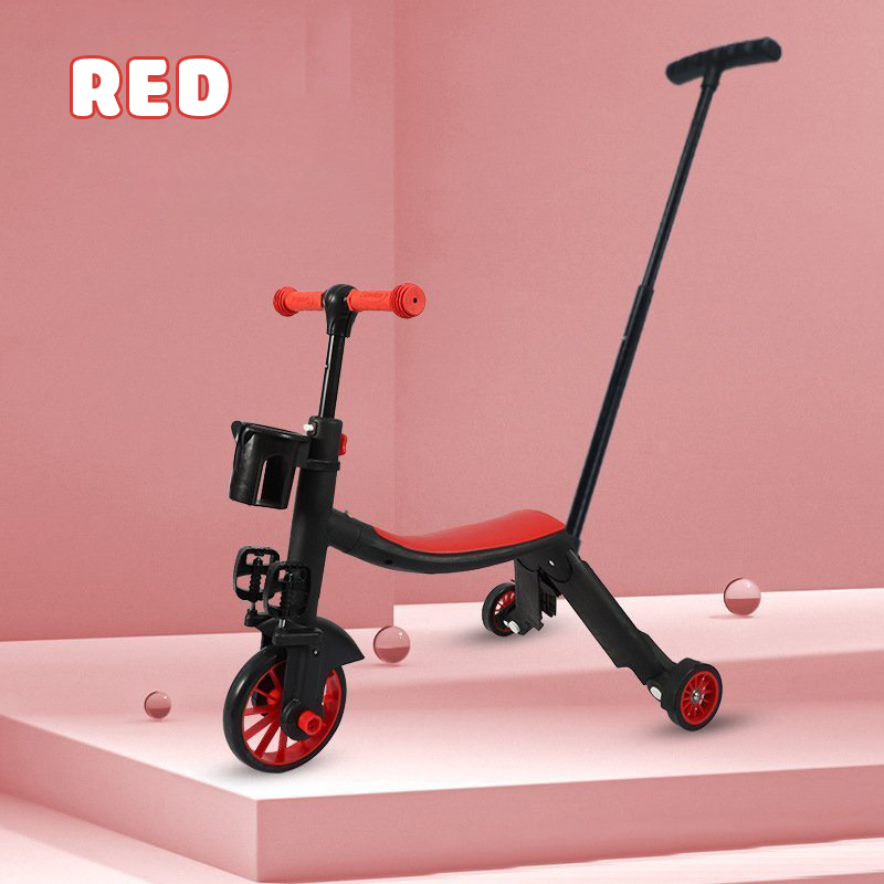 4 In 1 Kids Convertible Scooter/Tricycle/Balance Bike