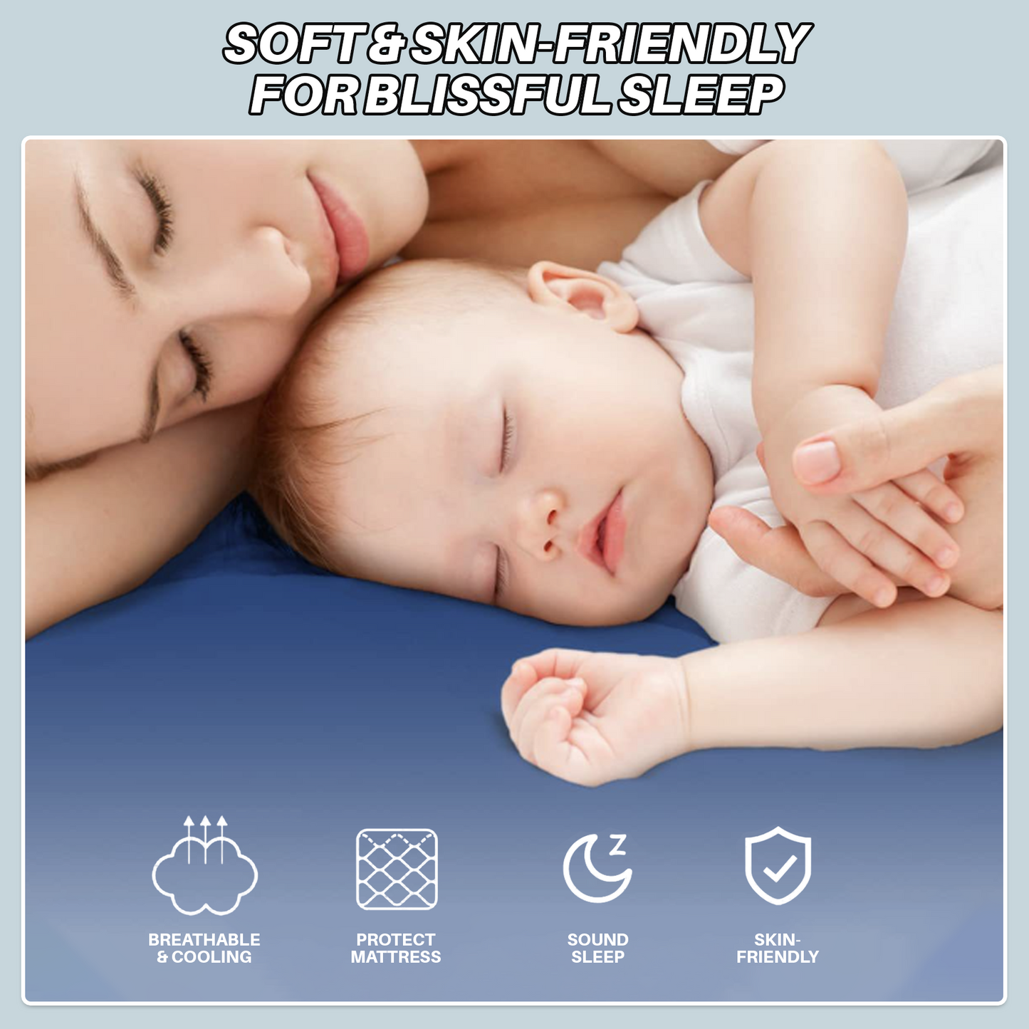 SleepMax Extra Thick Mattress Topper | Extra Thick, Cooling, Pressure Distribution & Skin-Friendly