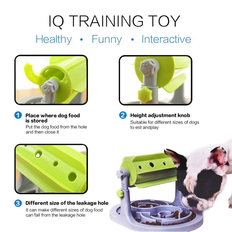Interactive Pet Food Feeder Dog Cat Dispenser Slow Pet Foods Feeding Toys Anti Choke Dog Slow Feeder Bowl for Small Large Dogs