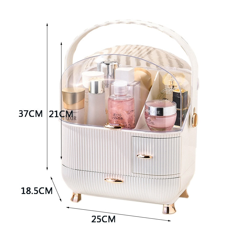 Glowires™ Transparent Cosmetic Storage Box Makeup Drawer Organizer Jewelry