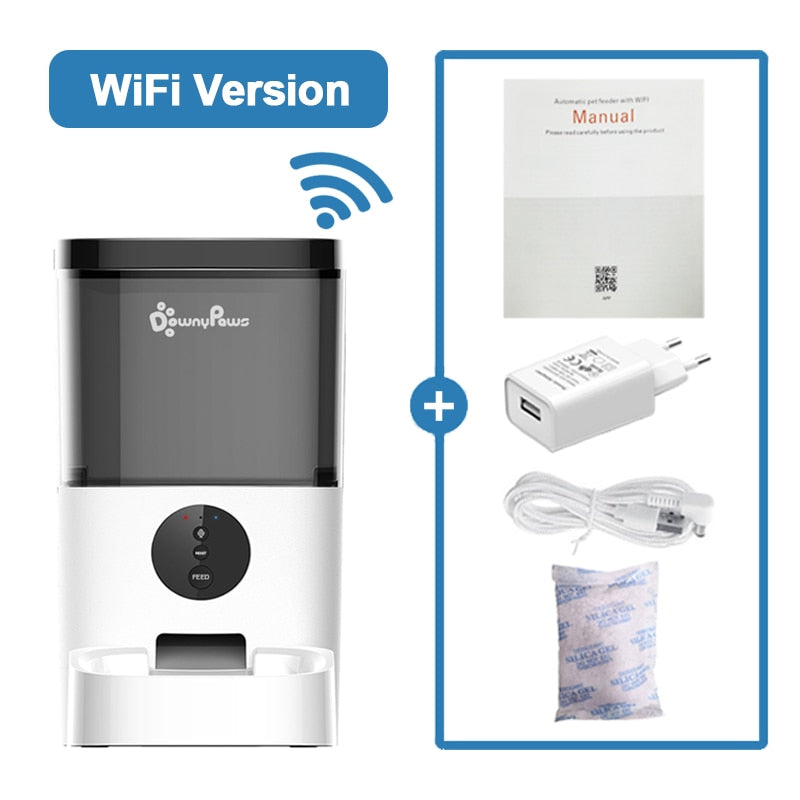 Automatic Pet Feeder For Cats WiFi Smart Swirl Slow Dog Feeder With Voice Recorder Large Capacity Timing Cat Food Dispenser