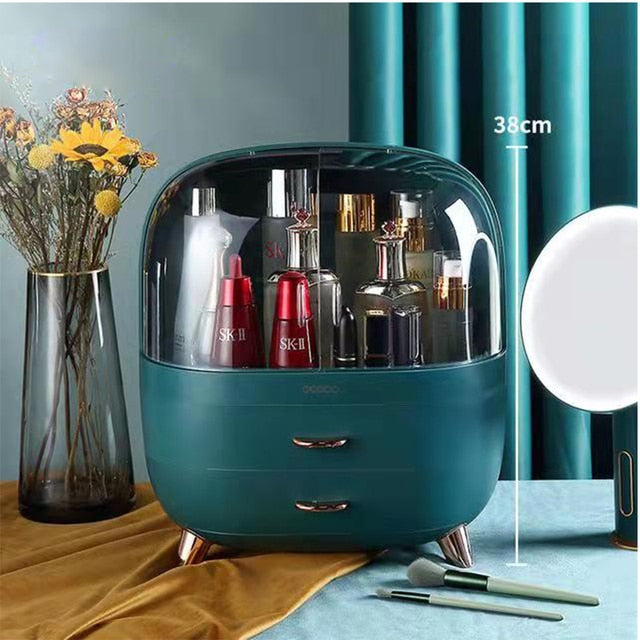 Glowires™ Transparent Cosmetic Storage Box Makeup Drawer Organizer Jewelry