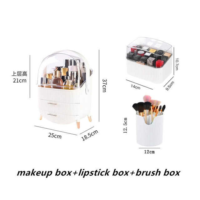 Glowires™ Transparent Cosmetic Storage Box Makeup Drawer Organizer Jewelry