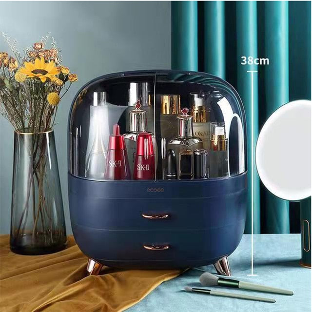 Glowires™ Transparent Cosmetic Storage Box Makeup Drawer Organizer Jewelry