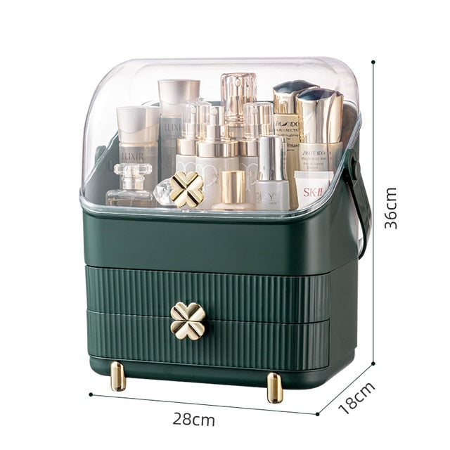 Glowires™ Transparent Cosmetic Storage Box Makeup Drawer Organizer Jewelry