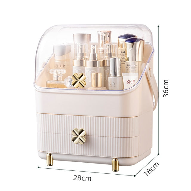 Glowires™ Transparent Cosmetic Storage Box Makeup Drawer Organizer Jewelry