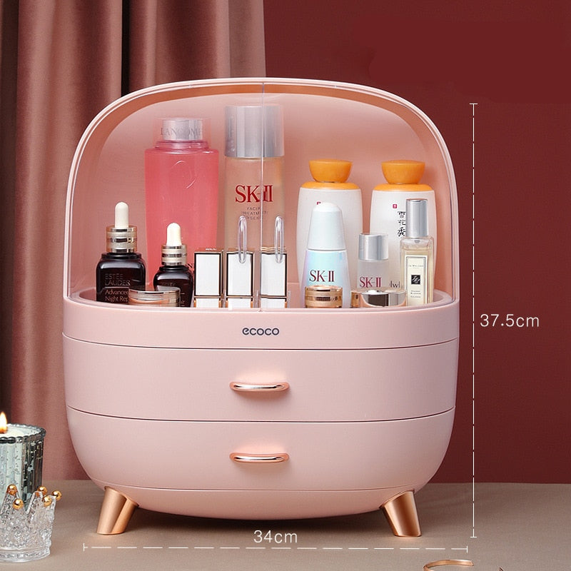 Glowires™ Transparent Cosmetic Storage Box Makeup Drawer Organizer Jewelry