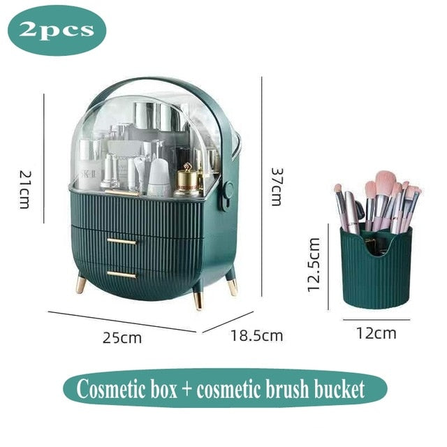 Glowires™ Transparent Cosmetic Storage Box Makeup Drawer Organizer Jewelry