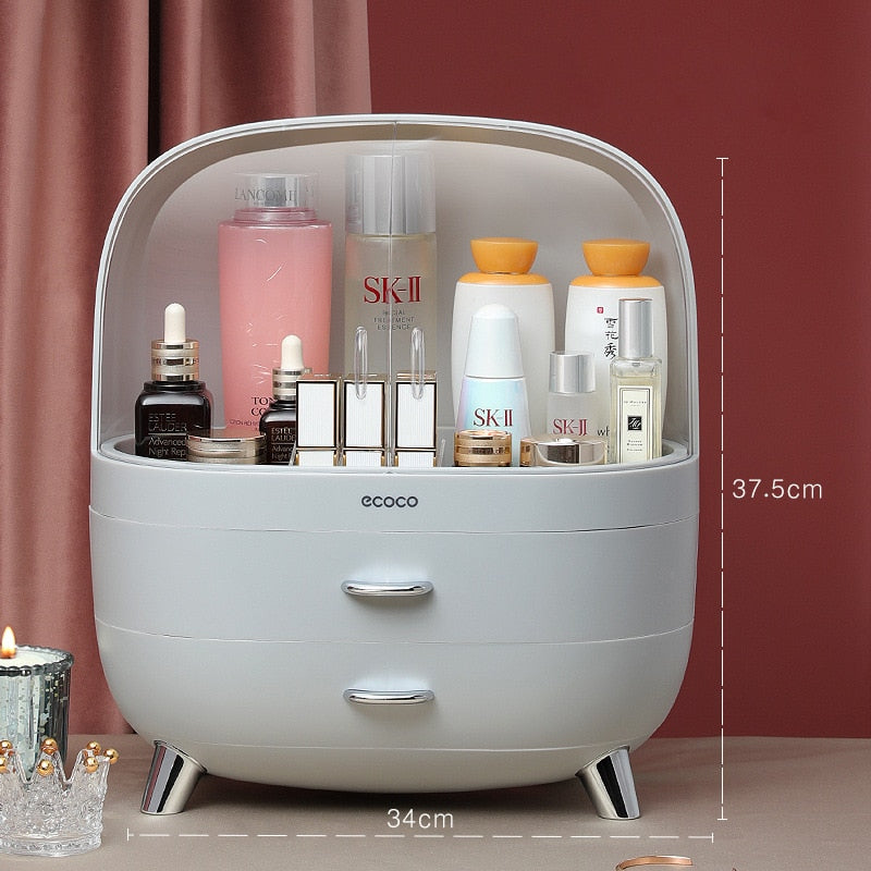 Glowires™ Transparent Cosmetic Storage Box Makeup Drawer Organizer Jewelry