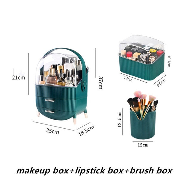 Glowires™ Transparent Cosmetic Storage Box Makeup Drawer Organizer Jewelry