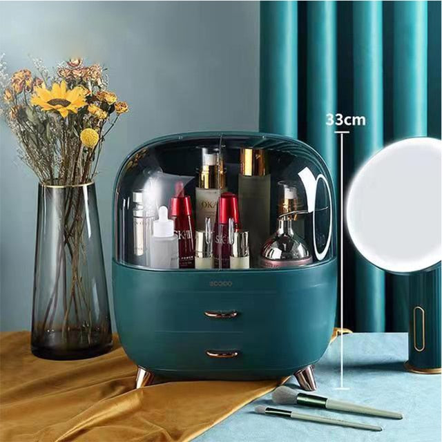 Glowires™ Transparent Cosmetic Storage Box Makeup Drawer Organizer Jewelry