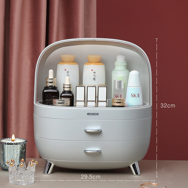 Glowires™ Transparent Cosmetic Storage Box Makeup Drawer Organizer Jewelry
