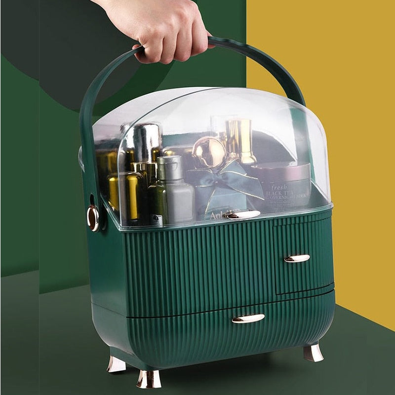 Glowires™ Transparent Cosmetic Storage Box Makeup Drawer Organizer Jewelry