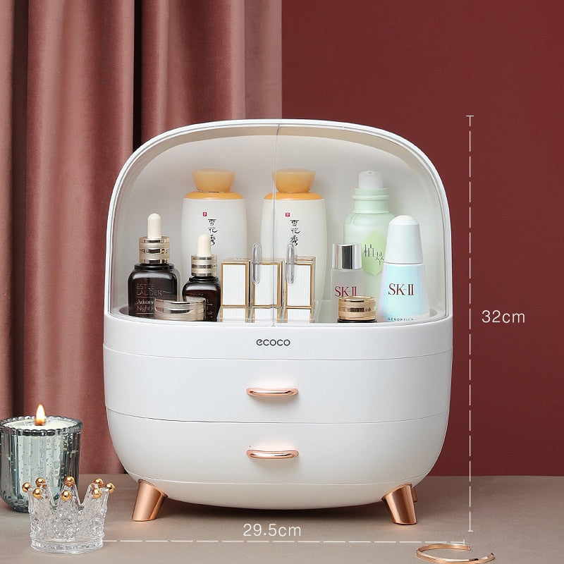 Glowires™ Transparent Cosmetic Storage Box Makeup Drawer Organizer Jewelry