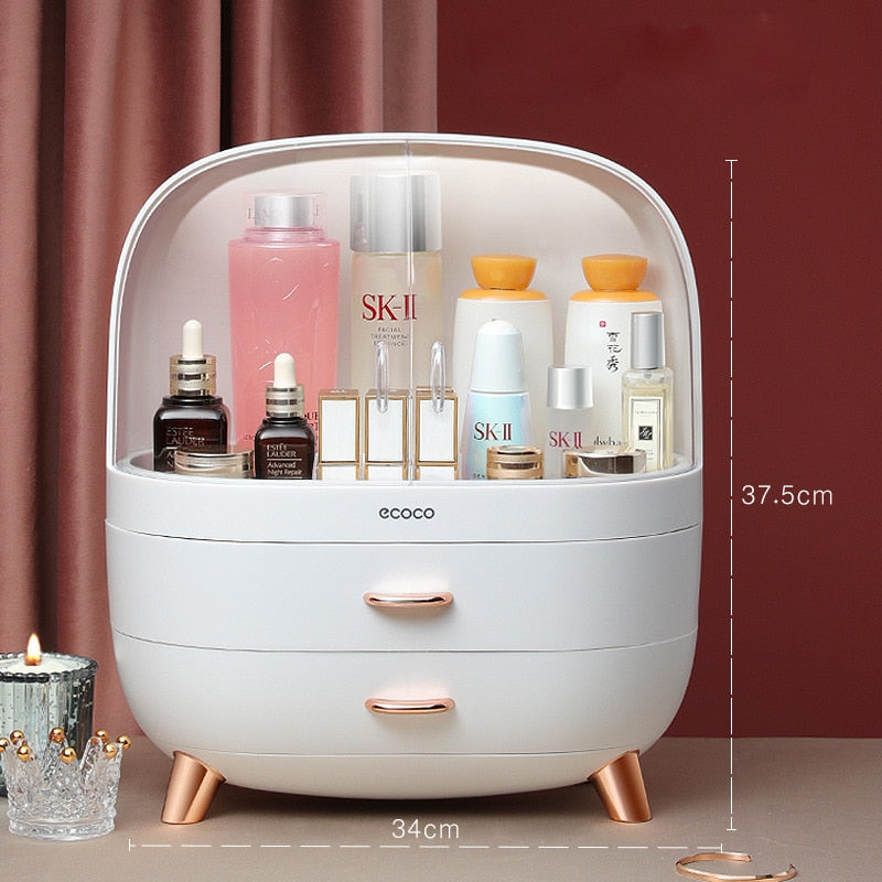 Glowires™ Transparent Cosmetic Storage Box Makeup Drawer Organizer Jewelry