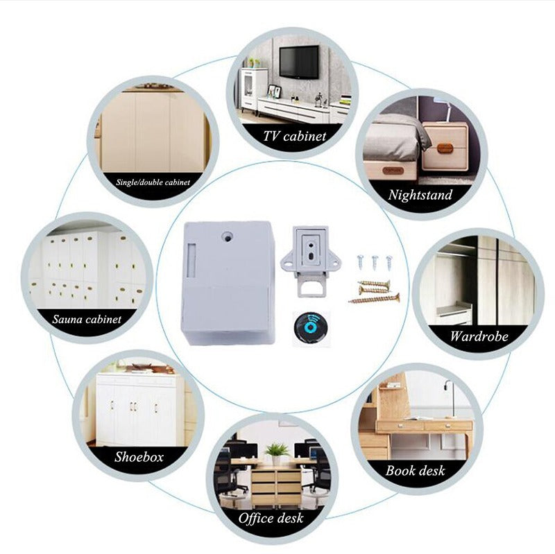 Electronic Cabinet Lock, Hidden DIY RFID Lock for Wooden Cabinet Drawer Locker Cupboard