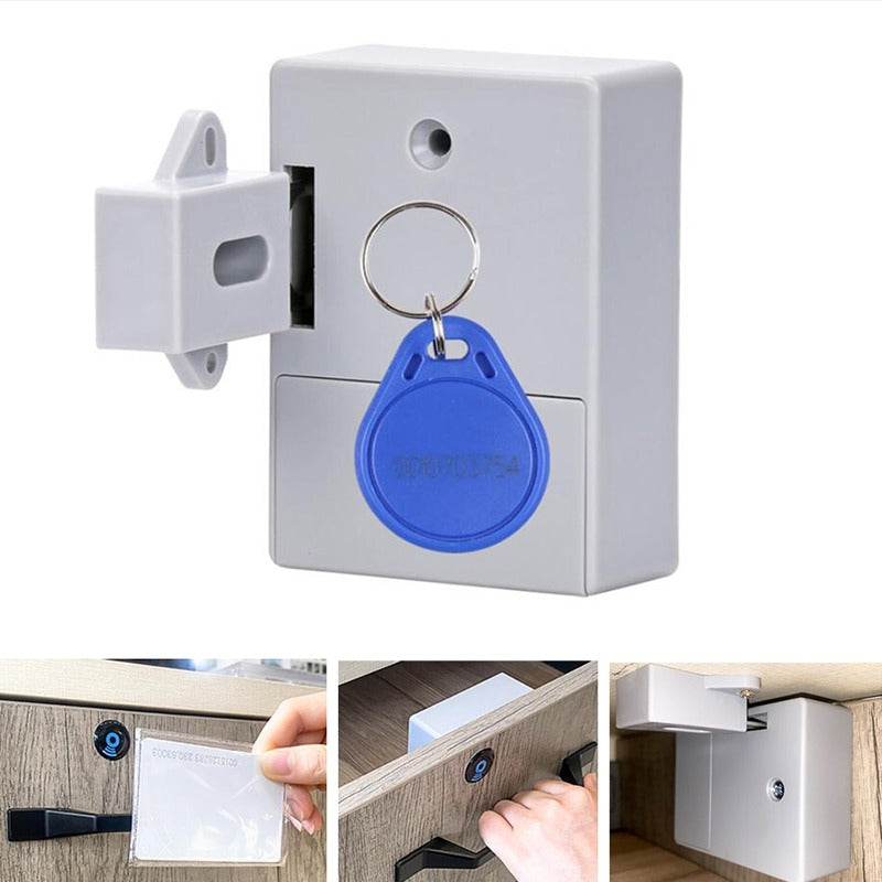 Electronic Cabinet Lock, Hidden DIY RFID Lock for Wooden Cabinet Drawer Locker Cupboard